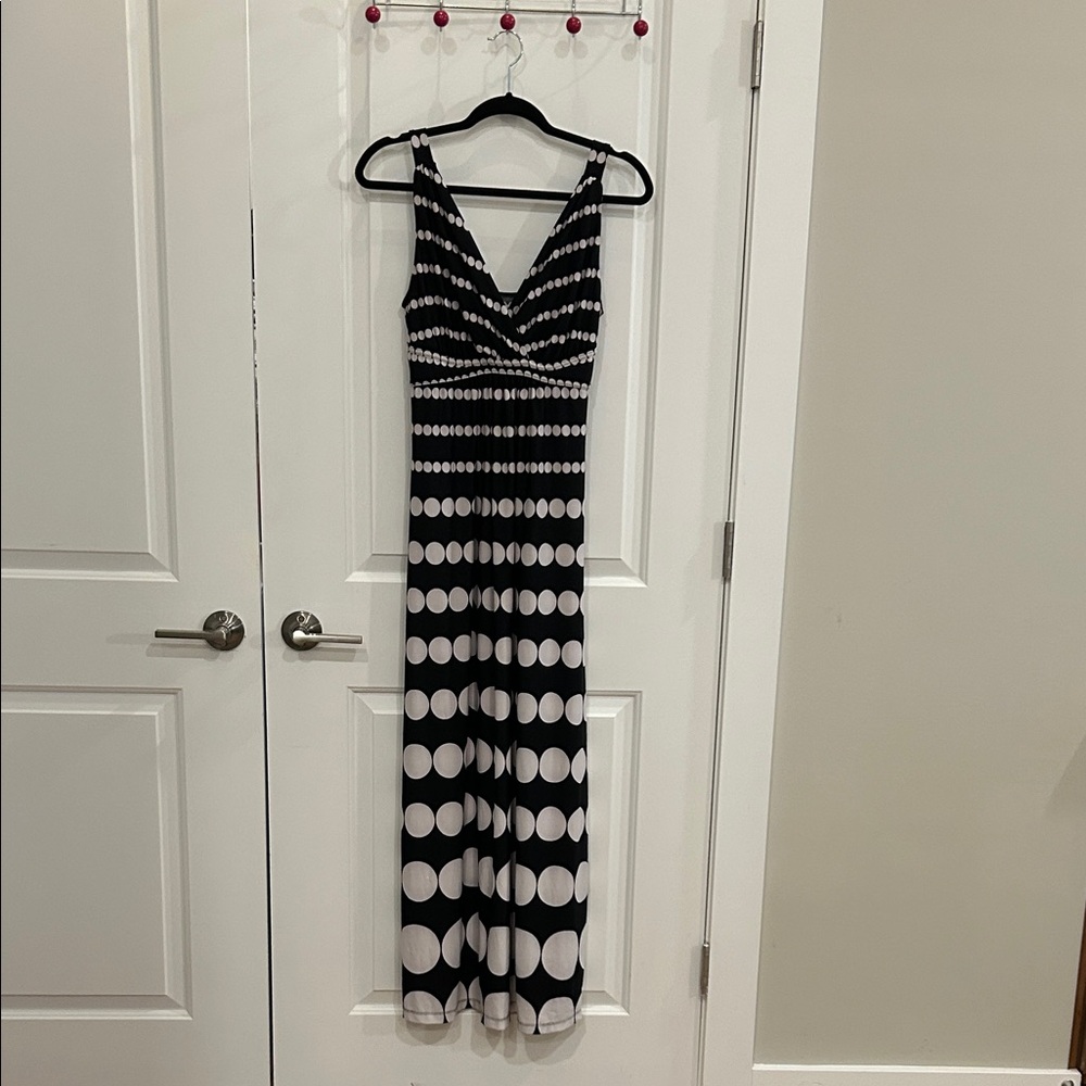 Black and White Boho Maxi Dress